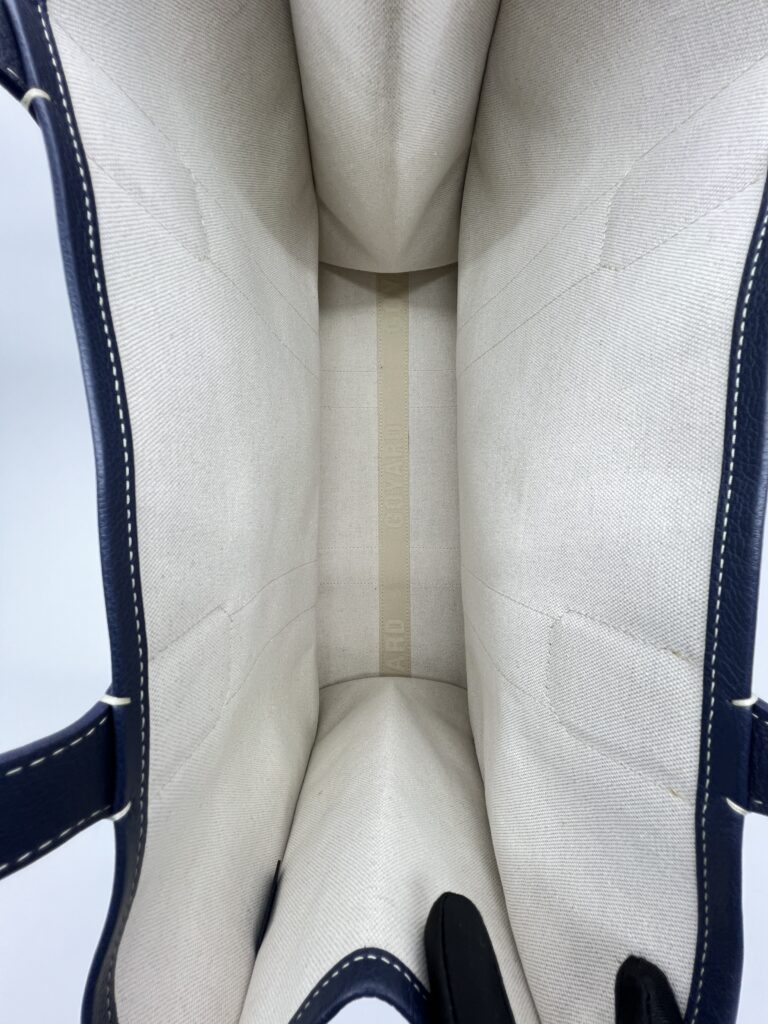 Goyard Villette Tote Bulldog Goyardine Bleu Marine