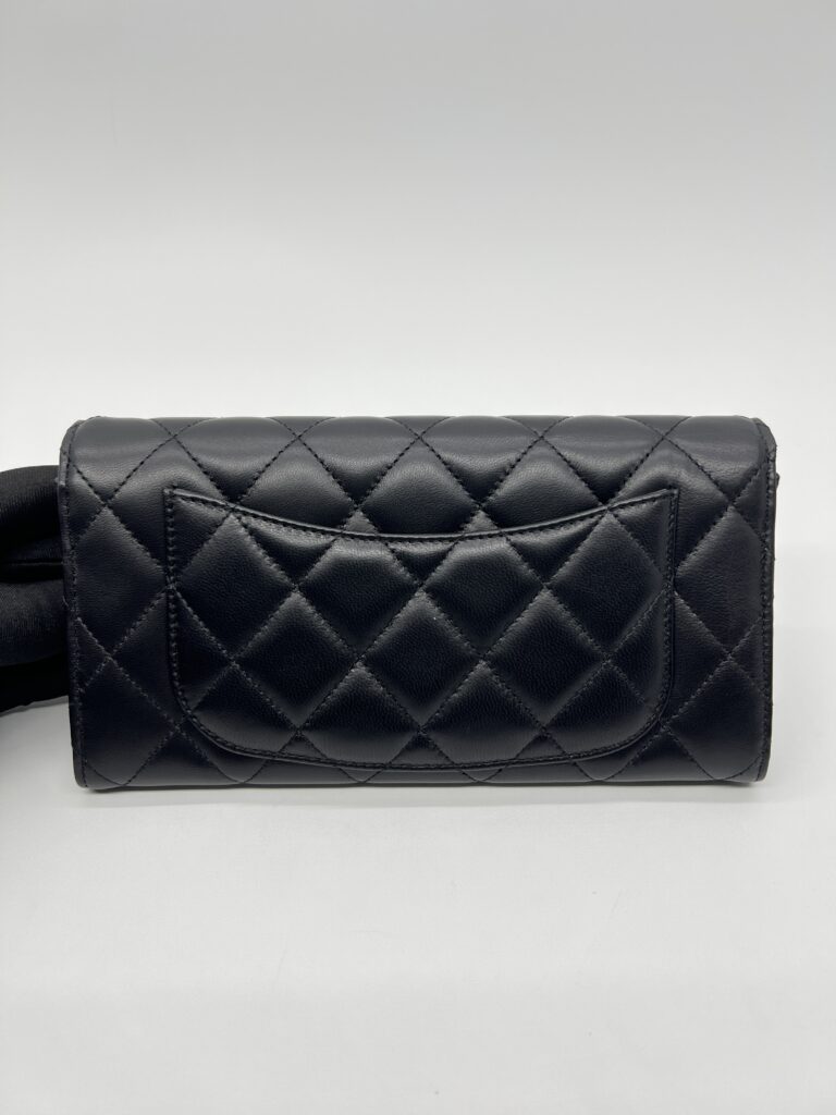 Chanel Classic Long Wallet Lambskin Black GHW