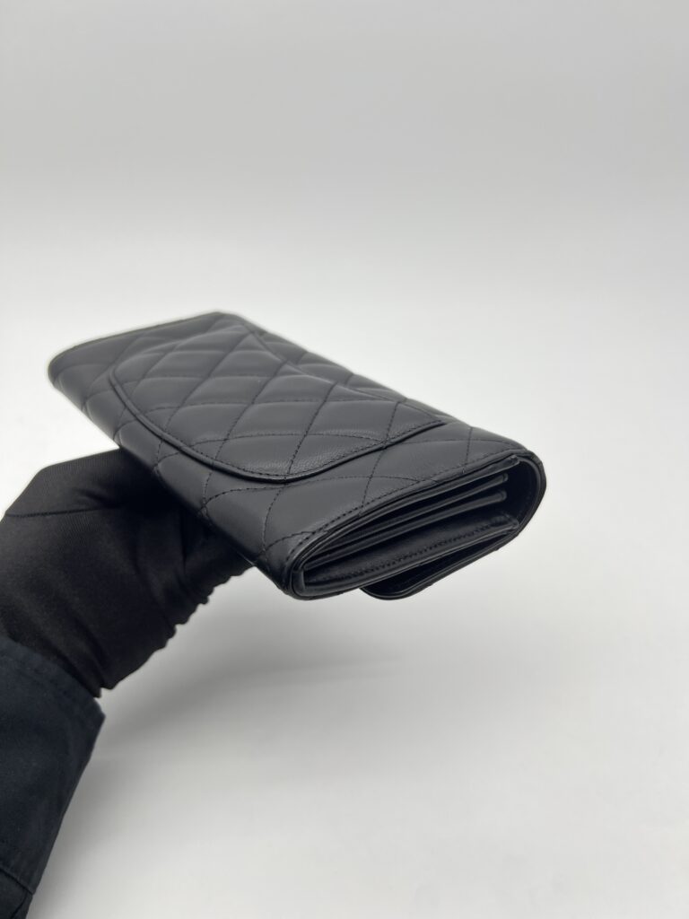 Chanel Classic Long Wallet Lambskin Black GHW