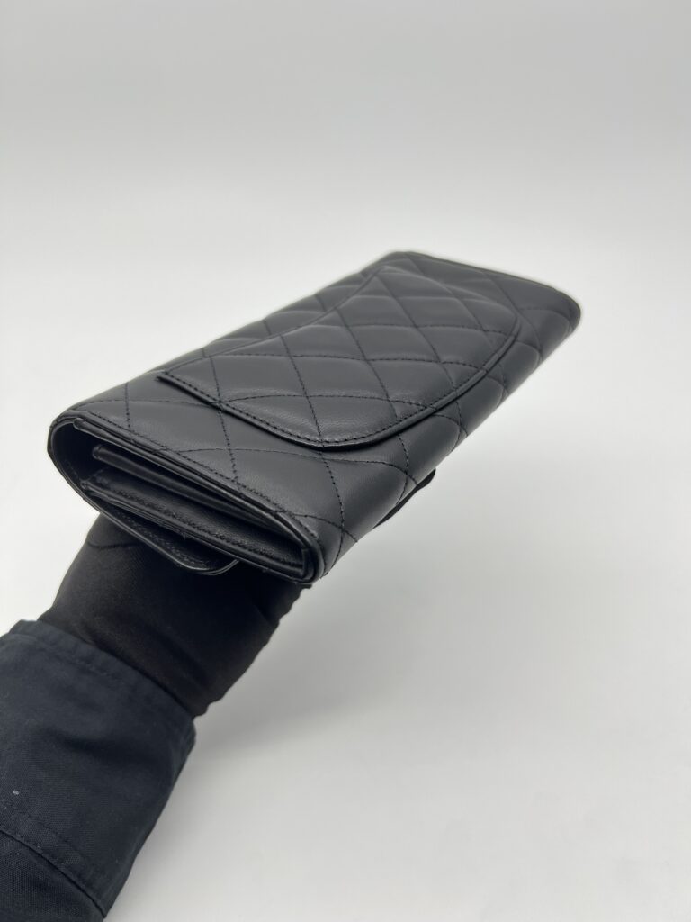 Chanel Classic Long Wallet Lambskin Black GHW