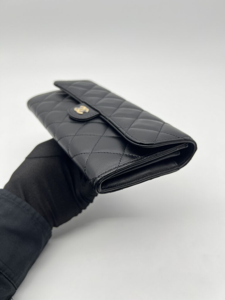 Chanel Classic Long Wallet Lambskin Black GHW