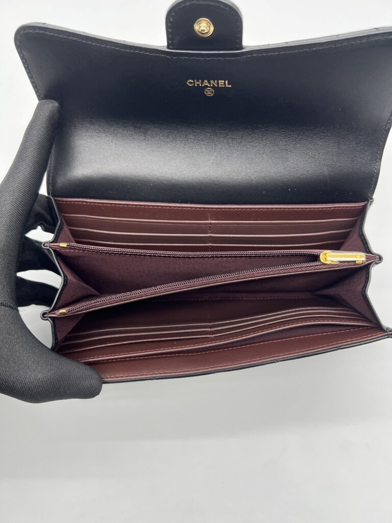 Chanel Classic Long Wallet Lambskin Black GHW