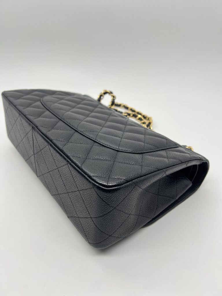 Chanel Classic Jumbo D Flap Caviar Black GHW