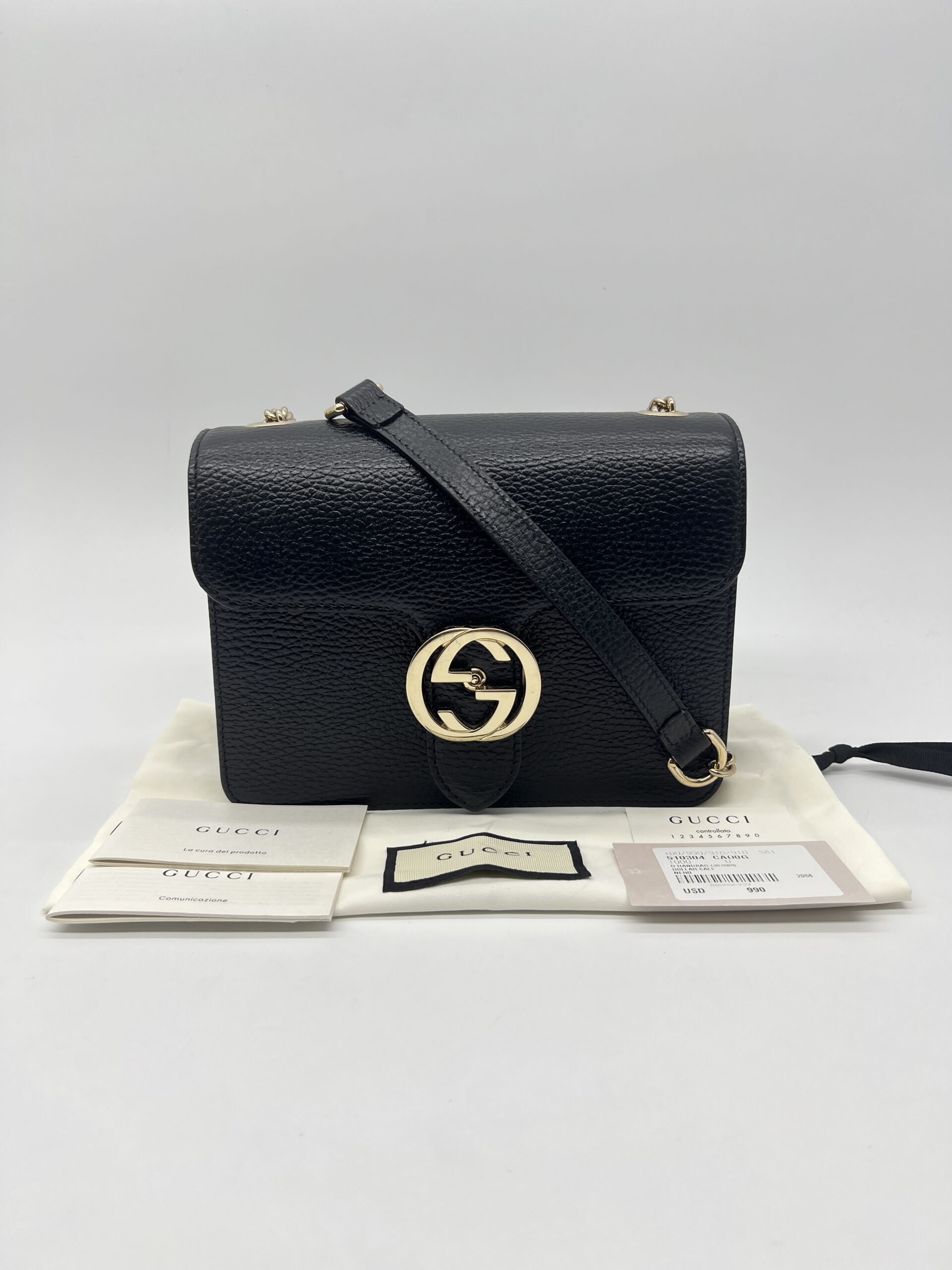 Gucci GG Interlocking Black GHW