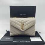 Saint Laurent Lou Lou Small Etoupe GHW