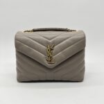 Saint Laurent Lou Lou Small Etoupe GHW