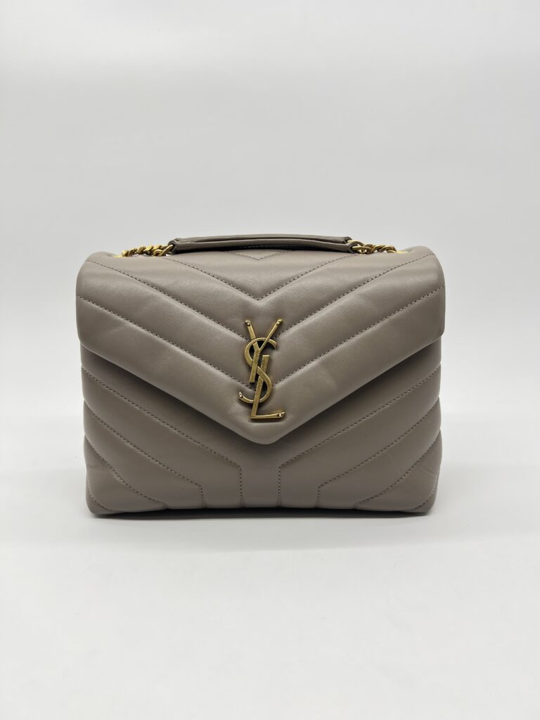 Saint Laurent Lou Lou Small Etoupe GHW