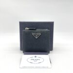 Prada Small Bifold Wallet Saffiano Nero SHW