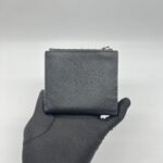 Prada Small Bifold Wallet Saffiano Nero SHW
