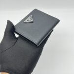 Prada Small Bifold Wallet Saffiano Nero SHW