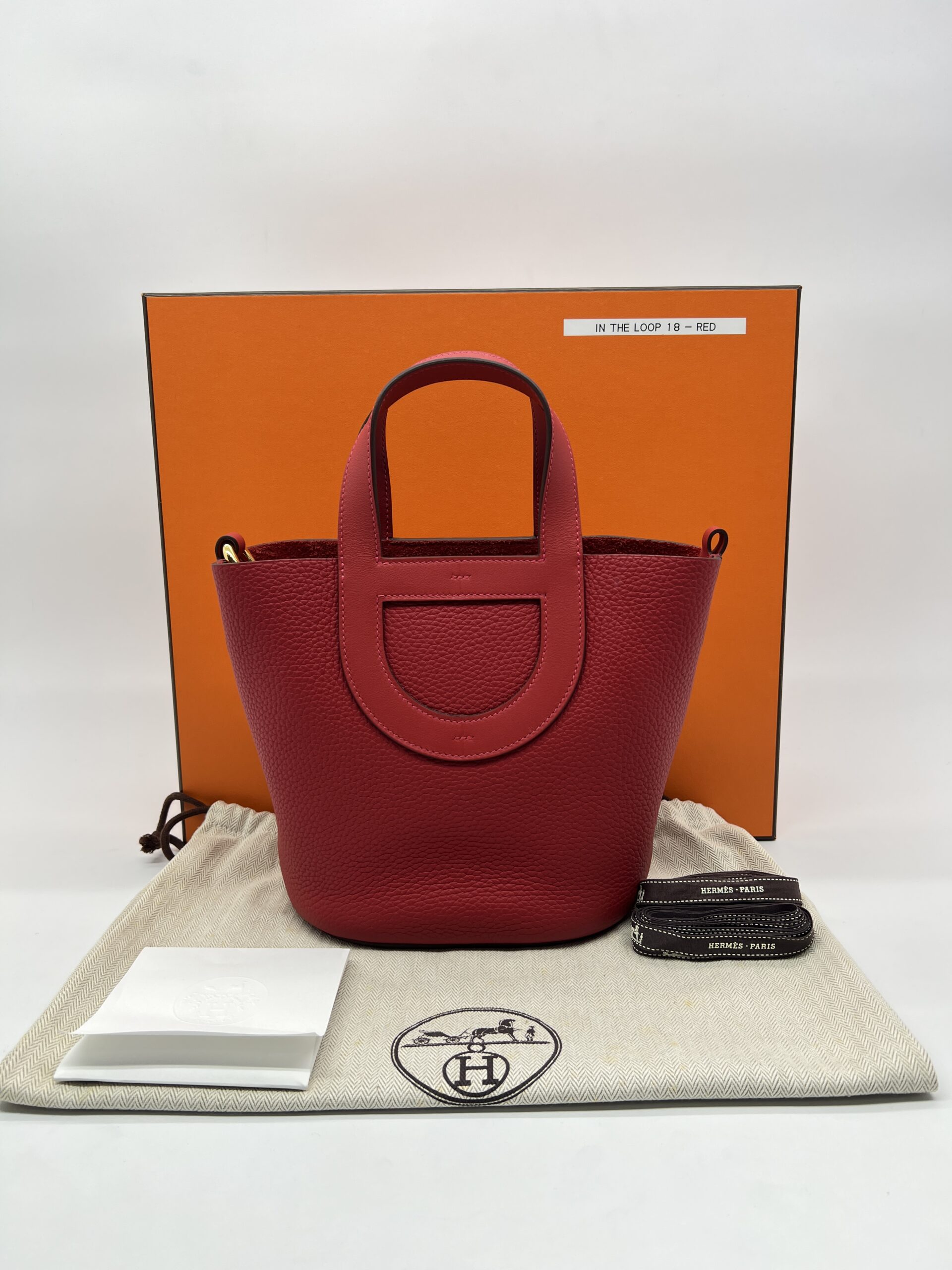 Hermes In The Loop 18 Clemence Rouge De Coeur GHW