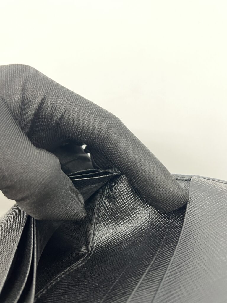 Prada Small Bifold Wallet Saffiano Nero SHW