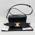 Celine Teen Triomphe Bag Black GHW
