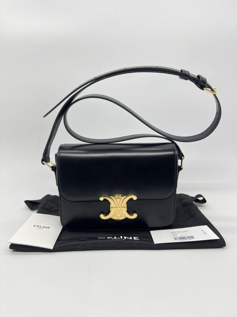 Celine Teen Triomphe Bag Black GHW