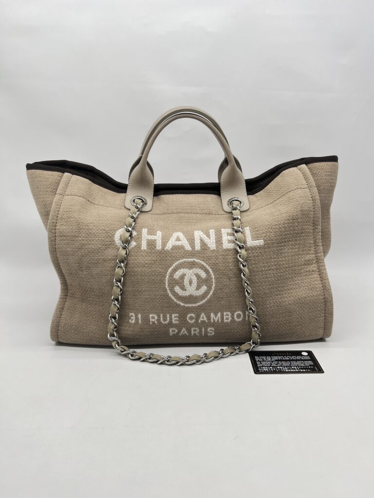 Chanel Deauville Denim Canvas Brown SHW