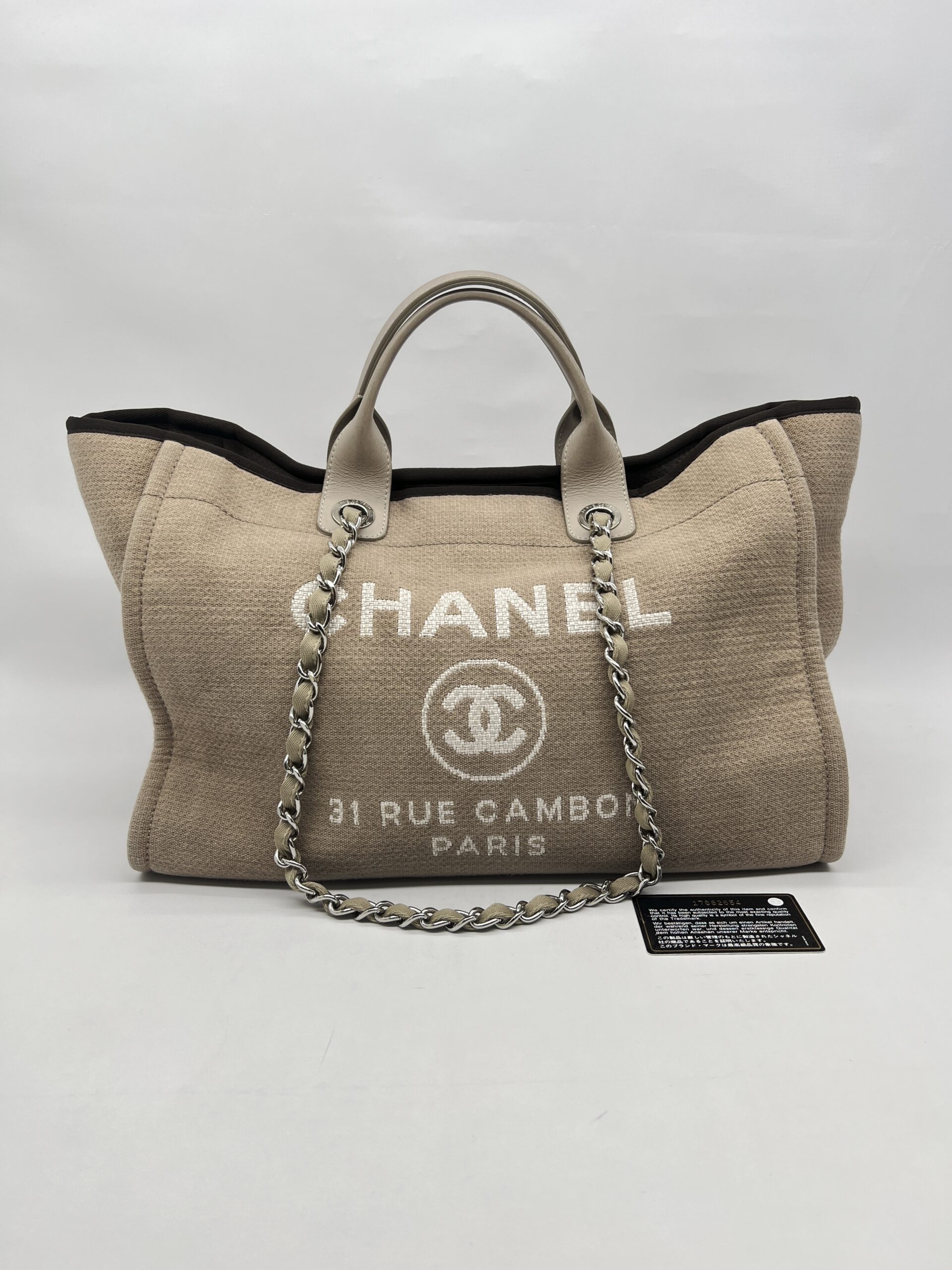 Chanel Deauville Denim Canvas Brown SHW
