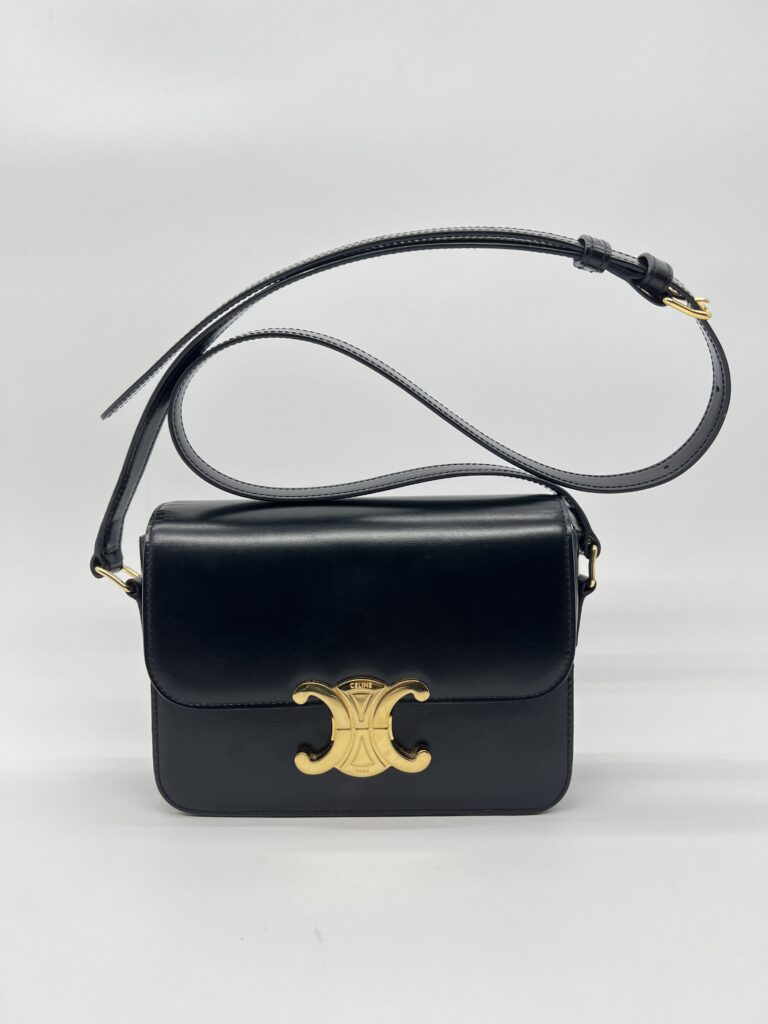 Celine Teen Triomphe Bag Black GHW