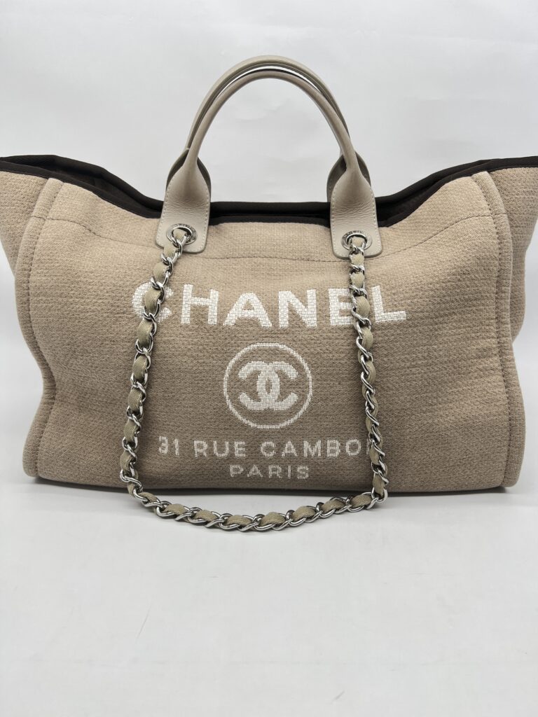 Chanel Deauville Denim Canvas Brown SHW