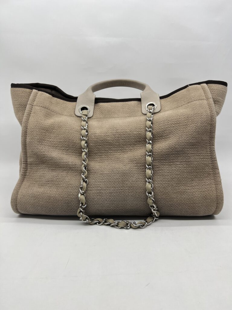 Chanel Deauville Denim Canvas Brown SHW
