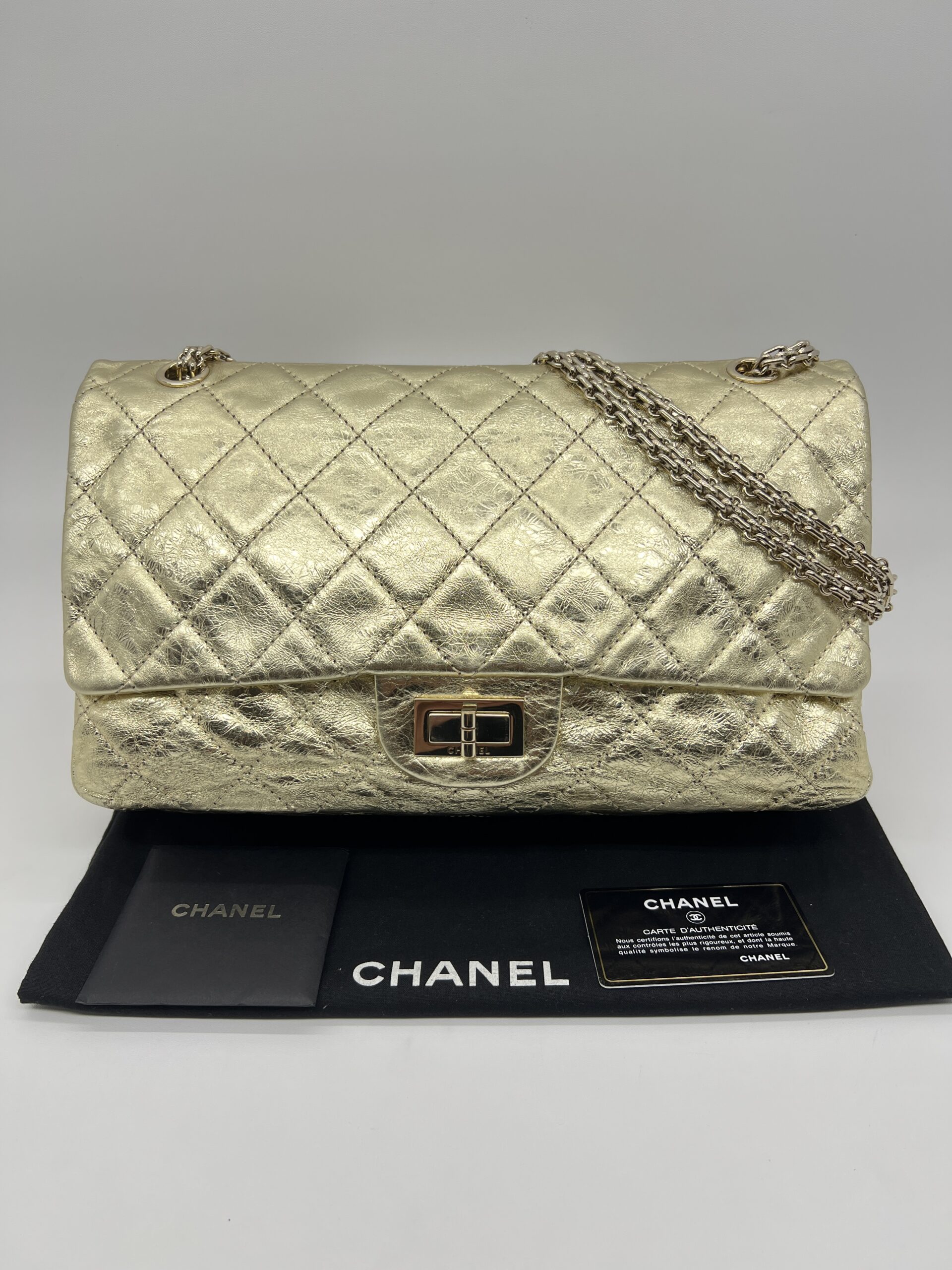 Chanel 2.25 Reissue Flap 22 Metalic Gold LGHW