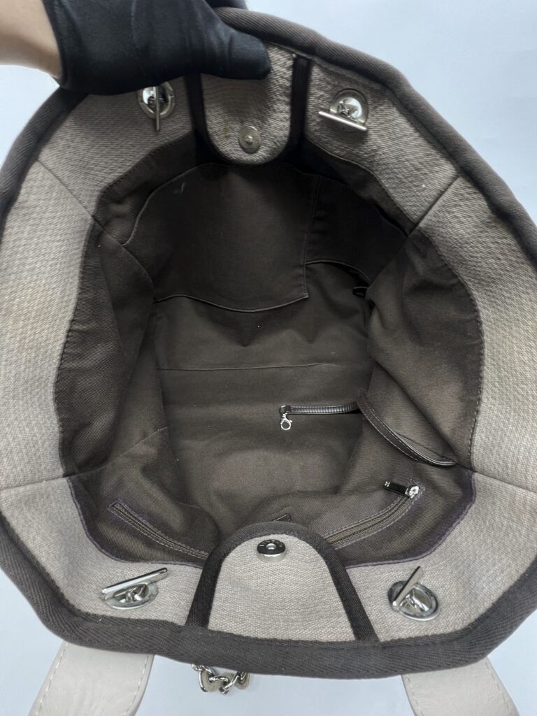 Chanel Deauville Denim Canvas Brown SHW