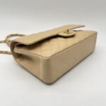 Chanel Medium Classic D Flap Caviar Beige GHW