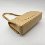 Chanel Medium Classic D Flap Caviar Beige GHW