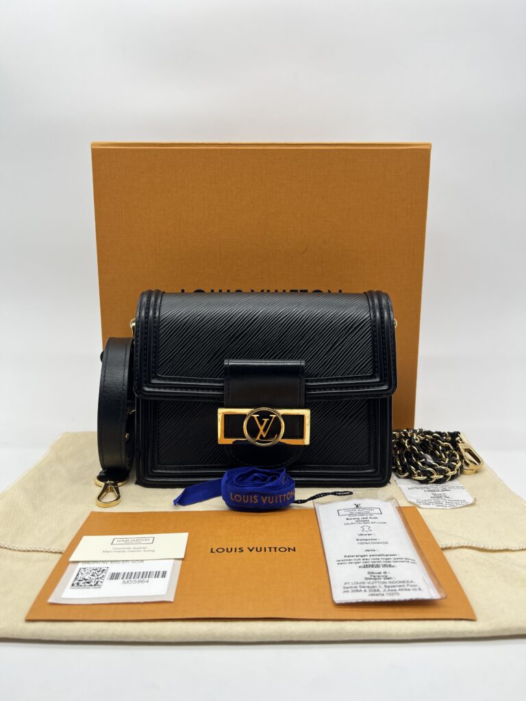 Louis Vuitton Mini Dauphine Epi Black GHW