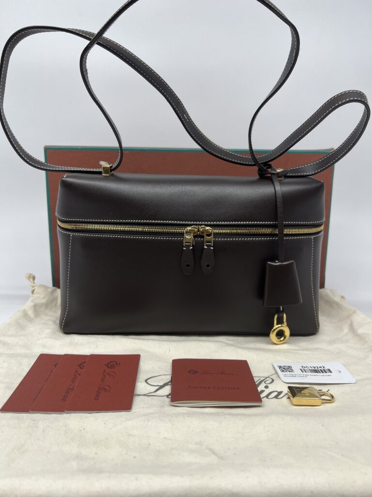 Loro Piana Extra Bag L27 Saddle Leather Dark Chocolate Licorice GHW
