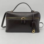 Loro Piana Extra Bag L27 Saddle Leather Dark Chocolate Licorice GHW