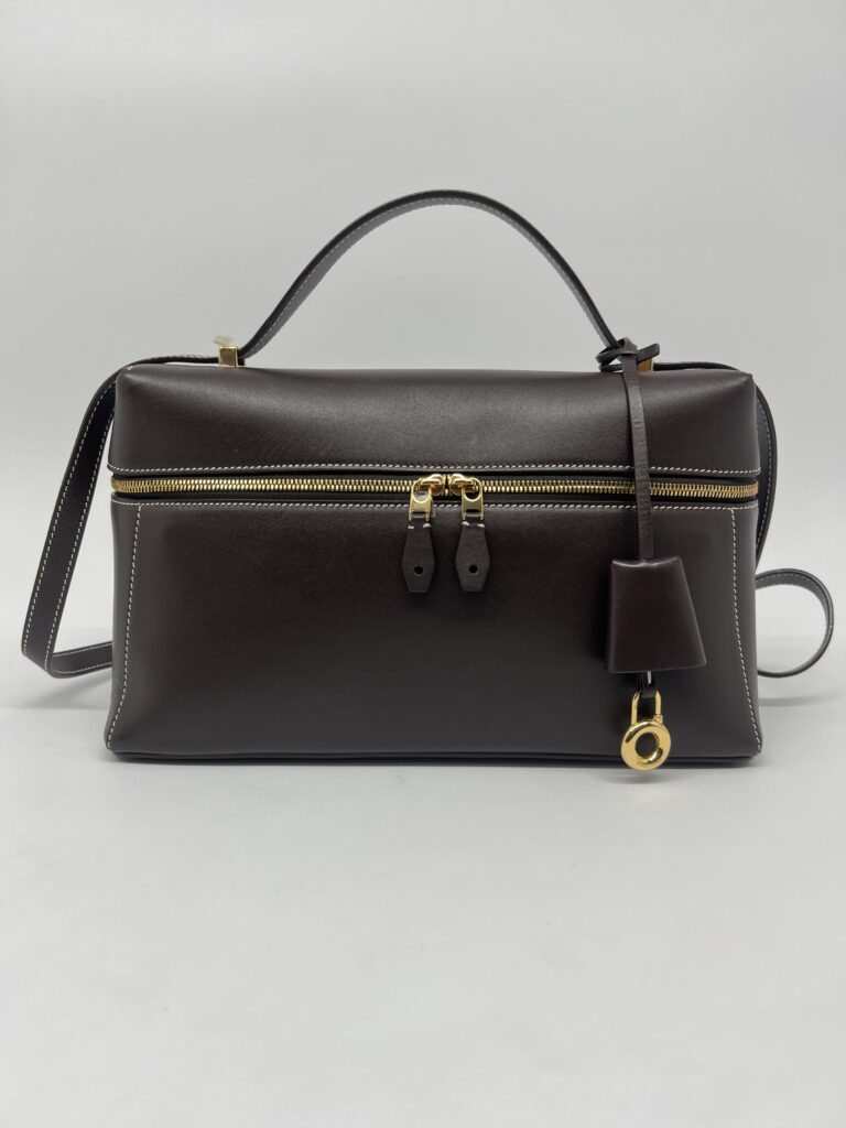 Loro Piana Extra Bag L27 Saddle Leather Dark Chocolate Licorice GHW