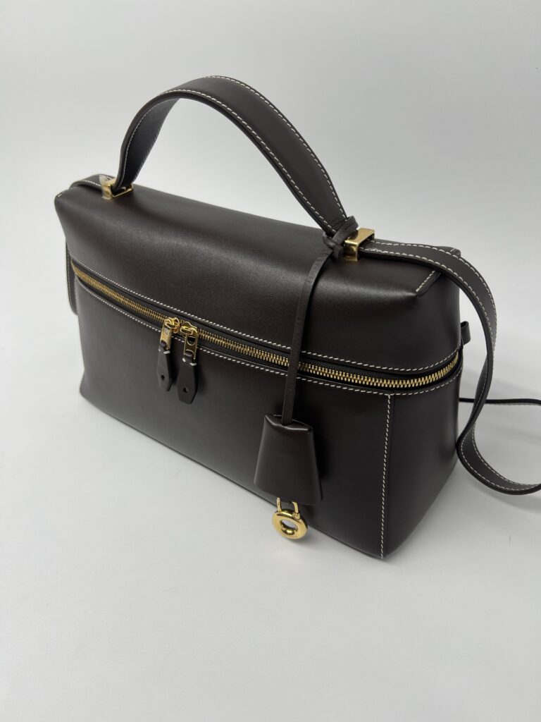 Loro Piana Extra Bag L27 Saddle Leather Dark Chocolate Licorice GHW