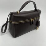 Loro Piana Extra Bag L27 Saddle Leather Dark Chocolate Licorice GHW