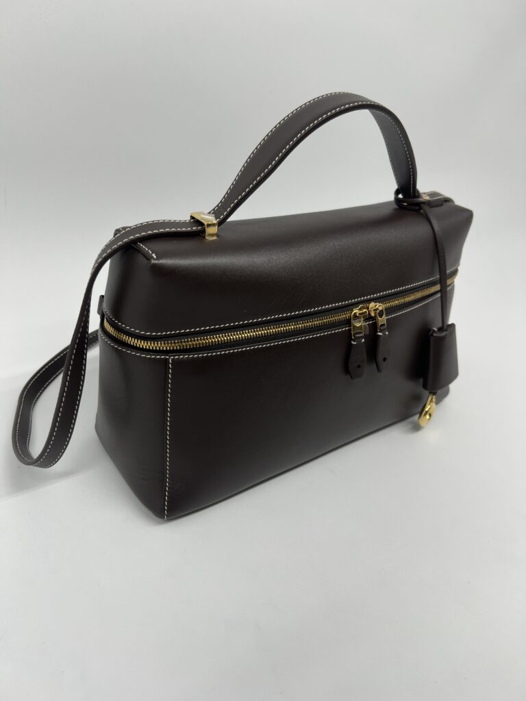 Loro Piana Extra Bag L27 Saddle Leather Dark Chocolate Licorice GHW