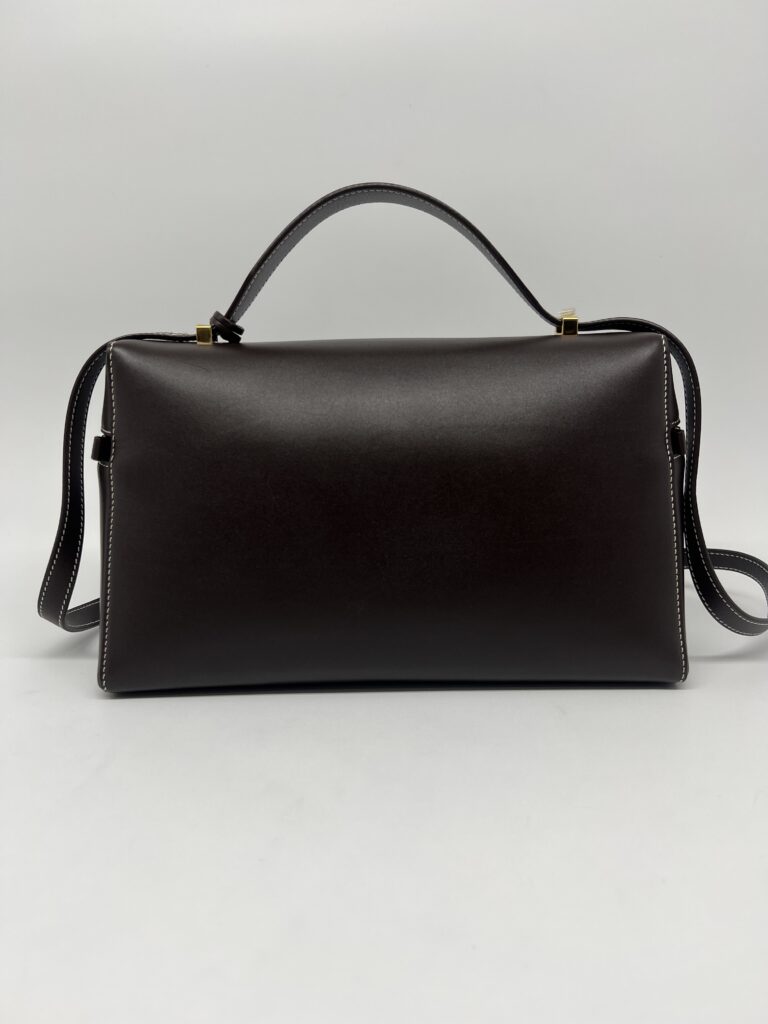 Loro Piana Extra Bag L27 Saddle Leather Dark Chocolate Licorice GHW