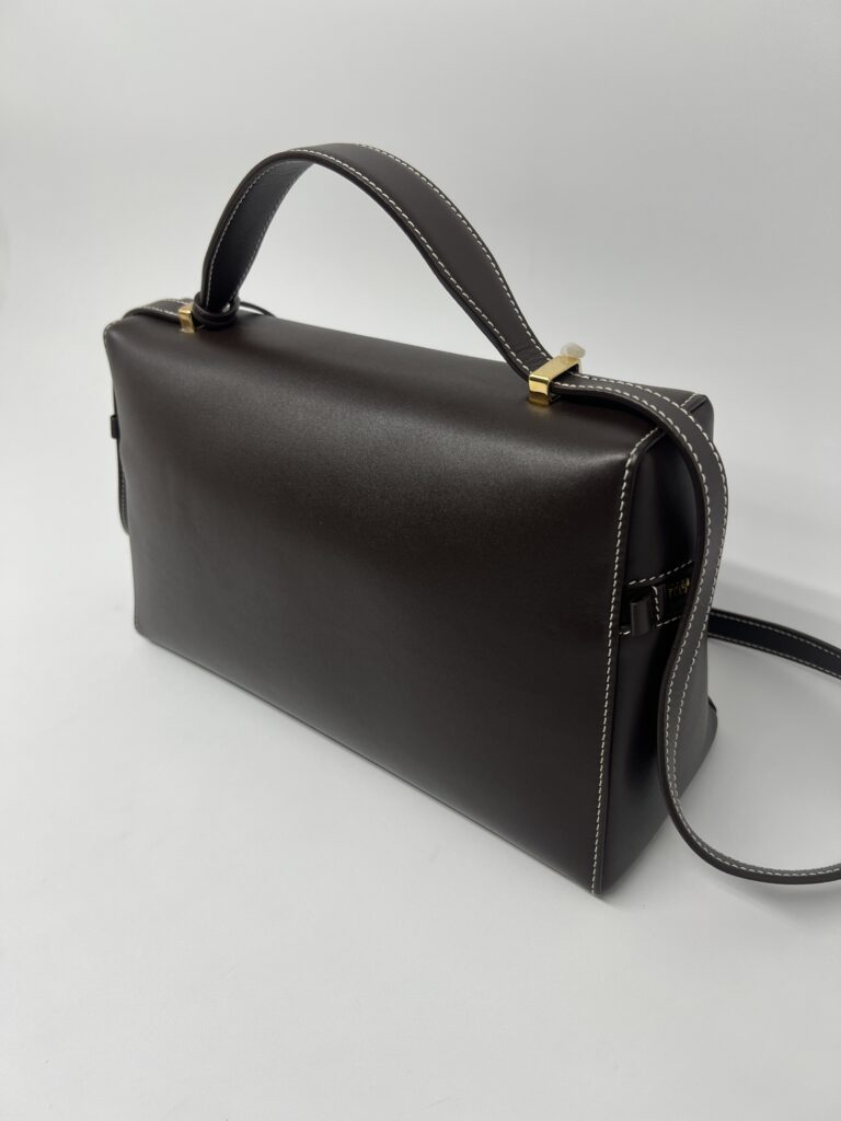 Loro Piana Extra Bag L27 Saddle Leather Dark Chocolate Licorice GHW