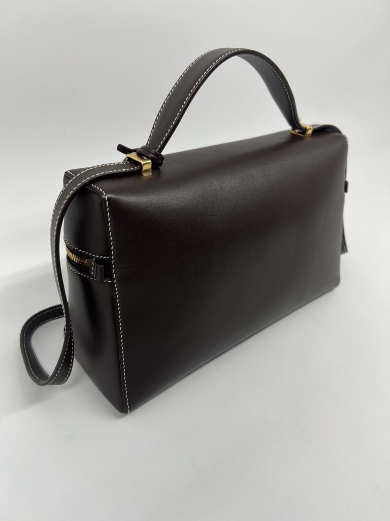 Loro Piana Extra Bag L27 Saddle Leather Dark Chocolate Licorice GHW