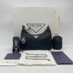 Prada Re-Edition 2005 Saffiano Bianco Nero SHW