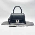 Balenciaga Hourglass Small Smooth Black SHW