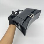 Balenciaga Hourglass Small Smooth Black SHW