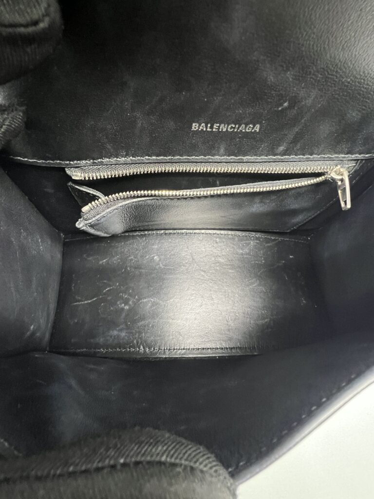 Balenciaga Hourglass Small Smooth Black SHW
