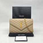 Saint Laurent Woc 22 Grained Nude GHW