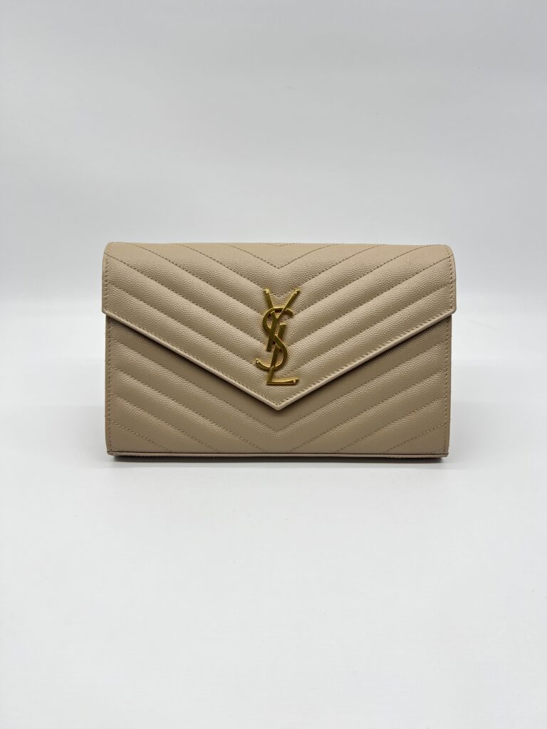 Saint Laurent Woc 22 Grained Nude GHW