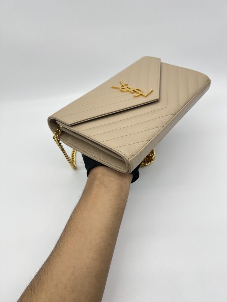 Saint Laurent Woc 22 Grained Nude GHW