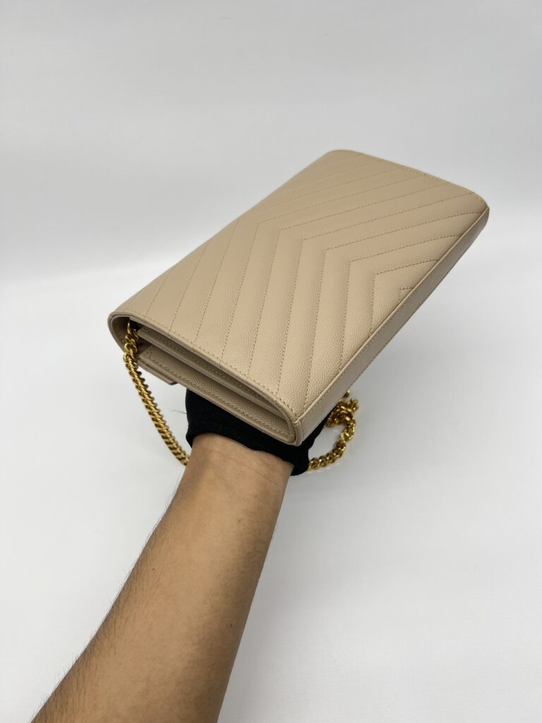 Saint Laurent Woc 22 Grained Nude GHW