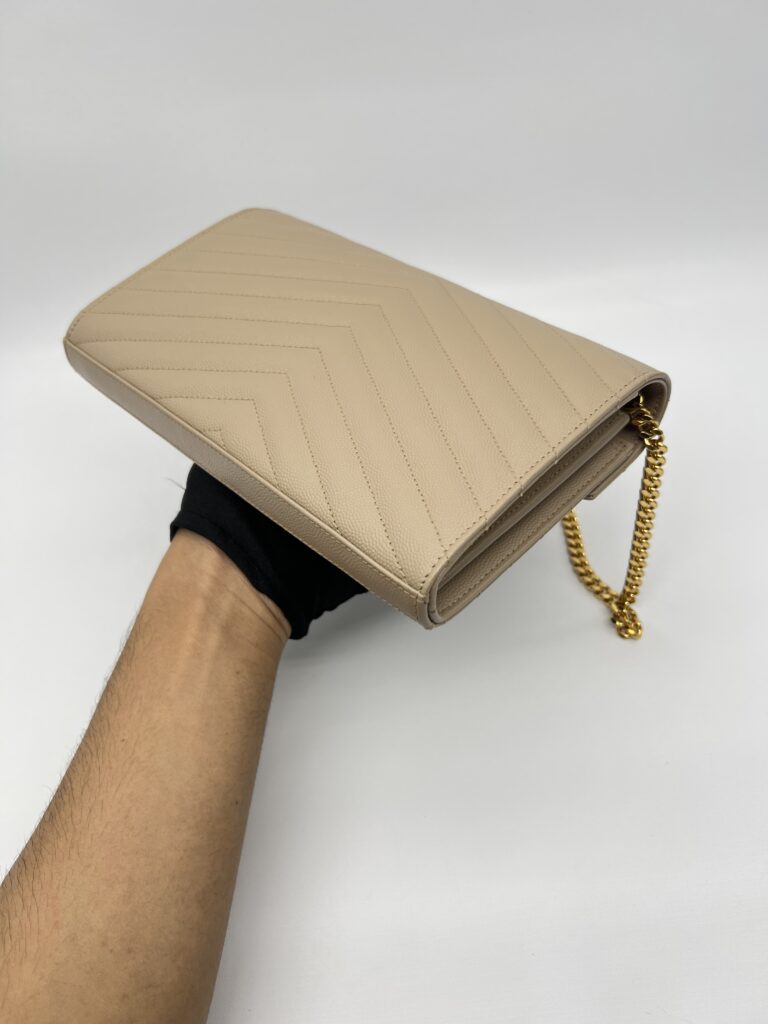 Saint Laurent Woc 22 Grained Nude GHW