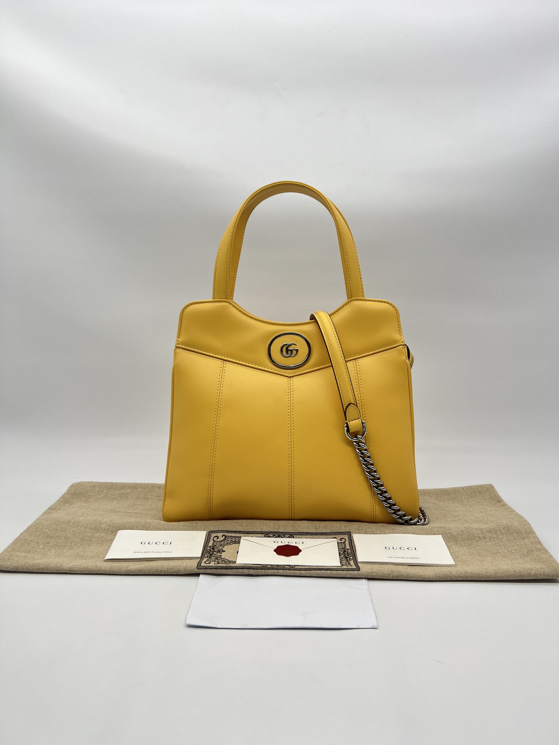 Gucci Petite Small Tote Yellow SHW
