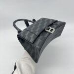 Balenciaga Hourglass Small BB All Over Logo Black Grey SHW