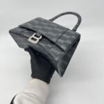 Balenciaga Hourglass Small BB All Over Logo Black Grey SHW