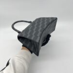 Balenciaga Hourglass Small BB All Over Logo Black Grey SHW
